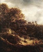 RUISDAEL, Jacob Isaackszon van The Castle at Bentheim d oil painting artist